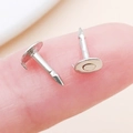 Chiusura a farfalla in metallo argento e perno per la creazione di gioielli fai-da-te - White K (8x4.8mm)