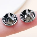 Chiusure a farfalla grigio canna di fucile per spille tenute sulla punta delle dita - Nero Canna di Fucile (11x5mm)