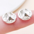 Chiusure a farfalla in argento lucido per spille e gioielli tenute sul polpastrello - Argento Lucido (11x5mm)