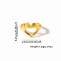 Detailed size and weight specs of golden hands heart shaped adjustable ring - Hands Heart Style (#0829) / Gold