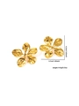 Detailed view of large gold plated flower earrings with weight and size specifications - Large Flower Style (E0324)
