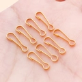 Ocho cierres de hierro dorado brillante en forma de pera para crear joyas DIY - 4x13mm / Dorado