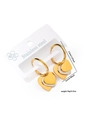Detalle de pendientes de corazón de acero inoxidable con colgantes dorados y plateados - Pendientes de Varios Corazones Color Mixto (0316)