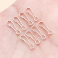 Set de 8 ganchos plateados para manualidades de joyería y conexiones de llaveros - 4x13mm / Plata Brillante