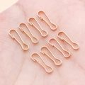 Set de 8 ganchos de calabaza en oro rosa para creación de joyas DIY y llaveros - 4x13mm / Oro KC