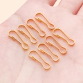 Set of 7 gold-plated iron calabash gourd safety pins for DIY jewelry making and crafts - 6x16mm / Gold