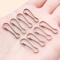 Set of seven dark grey iron gourd-shaped clasp connectors for DIY jewelry making - 7x22mm / Gunmetal