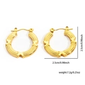 Orecchini a cerchio dorati minimalisti con motivo a X e diametro di 2,5 cm per donna - Stile Decorativo X a Fessura Multistrato Dorato (#0257)