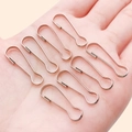 Golden pear-shaped bulb pins and iron safety buckles for DIY jewelry and keychain crafts - 8.5x27mm / White K
