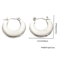 Orecchini a cerchio in acciaio argento con motivo a spirale e diametro 23mm - Stile Spirale Concentrica Argentato (#0202)