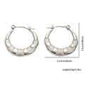 Orecchini a cesto in argento con texture satinata e motivi bohémien incisi a mano - Stile Texture Cesto Semicircolare Argentato (#0226)