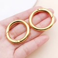 Polierte goldene runde Federringverschlüsse für DIY-Schmuck und Taschenbeschläge Zubehör - Gold (35mm)