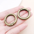 Zwei Federringe aus antiker Bronze für DIY-Schmuck und Schlüsselanhänger - AD 28mm ID 19mm / Bronze (28mm)