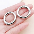 Polierte silberne Federringe für DIY-Schmuck und Schlüsselanhänger Zubehör - Weiß K (28mm)