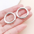 Polierter silberner runder Federringverschluss für DIY Schlüsselanhänger Schmuck - Hellsilber (25mm)