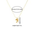 Especificaciones de tamaño para collar con colgante de delfín dorado con medidas precisas - Collar De Delfín (BJGN0381)