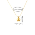 Vista detallada del collar con colgante de pulpo dorado con dimensiones y peso precisos - Collar Pulpo (BJGN0384)