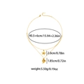 Detailansicht der mehrlagigen Goldkette mit Seestern- und Fischanhängern und Abmessungen - Fisch Doppelschichtige Halskette (BJGN0375) / Gold