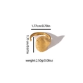 Detailed size specifications and weight of the seashell gold stainless steel ring - Shell Style Ring (BJGR0904)