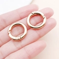 Roségoldene runde Metall-Federring-Verschlüsse für DIY-Schmuck und Taschenzubehör - KC Gold (20mm)