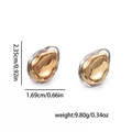 Detaillierte Größenangaben für unregelmäßige Tropfenohrringe in Gold und Silber-Optik - Zweifarbiger Wassertropfen Stil (1045)