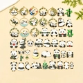 DIY enamel panda pendants set with bamboo motifs for handmade necklaces and keychains - Enamel Panda Series Set Mixed 50 Pcs (SN1568)