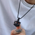 Collier pour homme avec pendentif ancre en acier titane noir mat et gravure China - Pendentif Seul (Sans Chaîne) / Noir