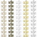 Colgantes año 2026 multicolor en aleación de zinc para joyería DIY y llaveros personalizados - Juego de 5 Colores Mezclados 2026 (50 Piezas)