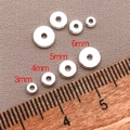 Macro de cuentas espaciadoras plateadas de 3mm a 6mm para proyectos de joyería DIY - 3mm / Plata Gruesa