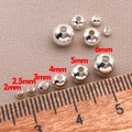 Perline distanziatrici in metallo lucido per gioielli DIY, misure da 2mm a 6mm con scala - 2mm / Argento spesso