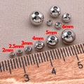 Perle in metallo argento lucido di varie dimensioni da 2mm a 6mm per creazione gioielli - 2mm / Oro Bianco