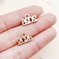 Colgante de número 2026 en oro rosa para fabricación de joyas y pulseras DIY - Número 2026 Oro KC