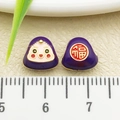 Pendentifs en alliage violet pour festival avec visage de dessin animé et signe de chance - Moyen (22626)