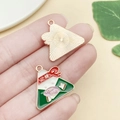 Cartoon rice dumpling charm with Victory text and colorful enamel finish for DIY jewelry - Victory Triangle Zongzi (22889)
