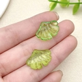 Grüne Acryl-Ginkgoblatt-Anhänger in der Hand für DIY-Schmuckherstellung und Bastelbedarf - Grünes Ginkgoblatt Stil (22152)