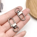 Swivel lobster claw clasp in gunmetal grey finish for DIY keychains and bags - Gunmetal Swivel Hook (12778)