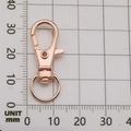 Rose gold swivel lobster clasp trigger snap hook alloy hardware for keychains 35mm - Rose Gold Swivel Lobster Clasp (12937)