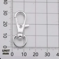 Polished silver swivel lobster clasp for keychains with 360 degree rotation - Bright Silver Swivel Lobster Clasp (12938)