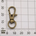 Antique bronze swivel lobster clasp in zinc alloy for DIY keychains and bag straps - Antique Bronze Swivel Lobster Clasp (12939)