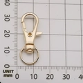 Golden 33mm swivel lobster clasp keychain hardware with 360-degree rotating ring - KC Gold Swivel Lobster Clasp (12940)