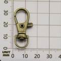 Antique bronze lobster clasp rotating swivel hook for DIY keychains 15x35mm size - Antique Bronze Swivel Lobster Clasp (12945)