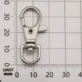 35mm silver metal swivel lobster clasp with D-ring for DIY keychain and bag accessories - Silver Swivel Lobster Clasp (12947)