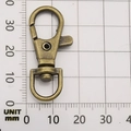 Antique bronze 12x33mm swivel lobster clasp made of alloy for DIY keychain crafts - Antique Bronze Swivel Lobster Clasp (12950)