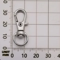 Silver lobster clasp with 360-degree swivel ring, 35mm alloy key hook accessory - Silver Swivel Lobster Clasp (13016)