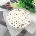 Lustrous white ABS gradient round loose imitation pearls for DIY jewelry making - Round Bead without Hole (9105) / 1 Piece (6mm) / High Gloss Creamy White