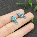 Pendentifs coquillages bleus galvanisés pour la création de bijoux DIY créatifs - Huile de Goutte Conque d'Océan Bleue (8602)