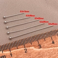 Confronto dettagliato di spilli a testa tonda argentati da 0,5 mm in cinque lunghezze - Sfera 0,5 Perno 0,05 Lunghezza 16mm / Oro Bianco