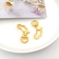 Twee wolk-vormige goudkleurige zinklegering karabijnsluitingen voor DIY-sieraden maken - Wolk (12830)