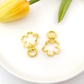 Gouden kersenbloesemvormige zinklegering karabijnsluitingen voor DIY sieraden maken - Sakura (12835)