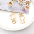 Set van 2 gouden katvormige karabijnsluitingen voor DIY sieraden maken - Staande Kat (12842)